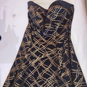 Gold and black dress